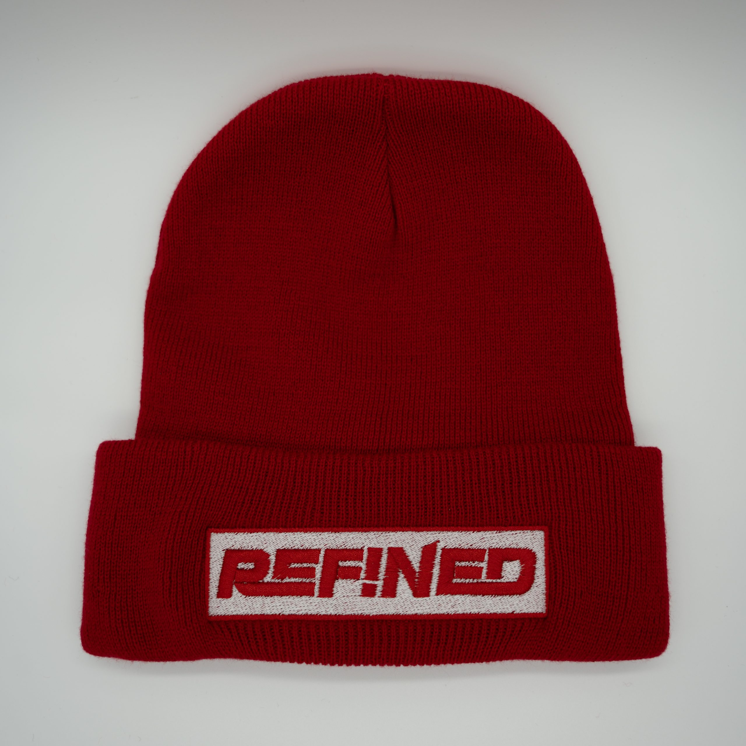 Red “REFINED Box Logo” Beanie – REFINED – Automotive Lifestyle